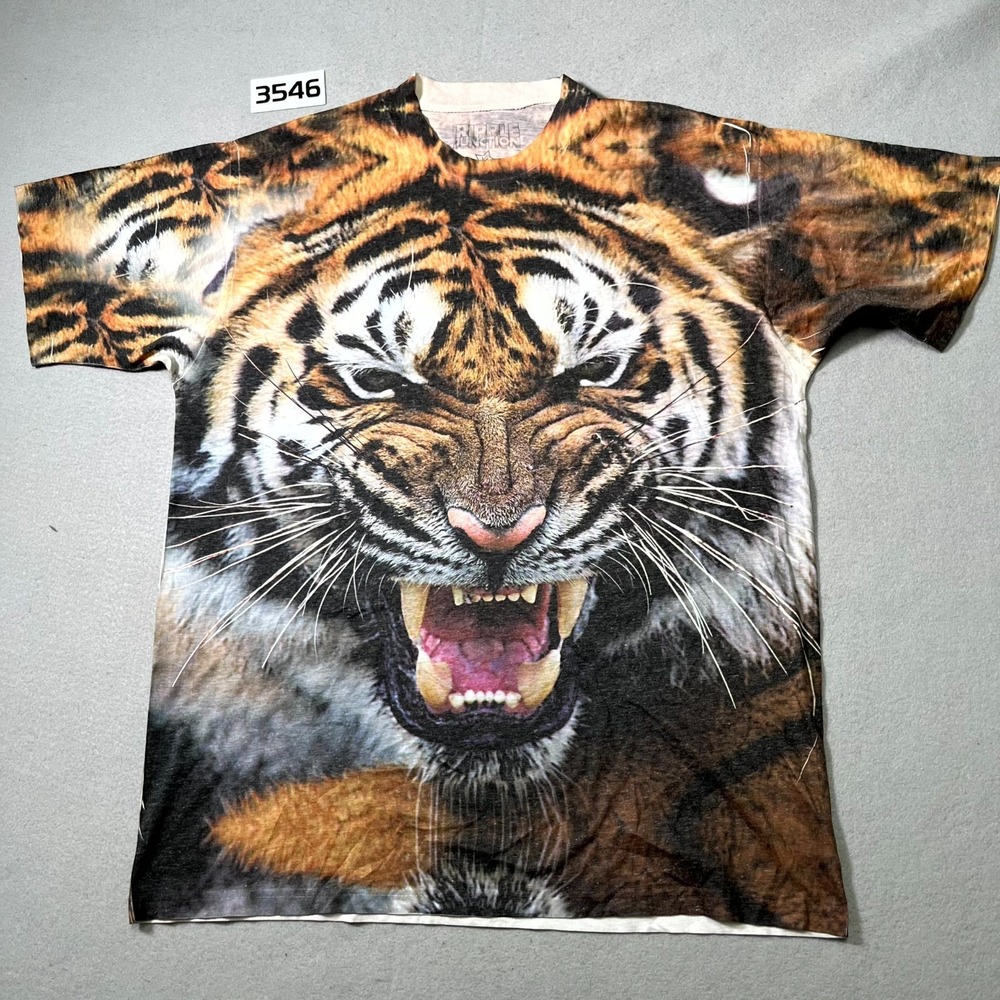 Sumatran Tiger T‎ Shirt Mens XL Multicolor Tie Dye Cotton Crew Neck Streetwear